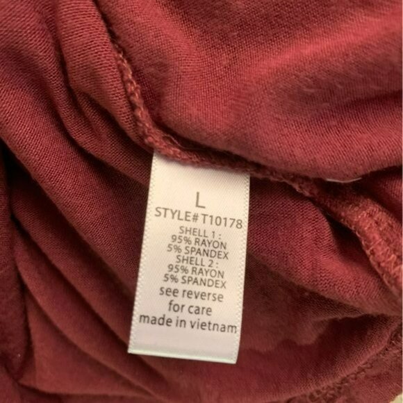 Active USA womens size large maroon scoop neck short sleeve shirt tee t-shirt - Picture 5 of 6